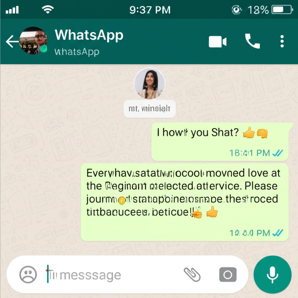 Review detalhado no WhatsApp